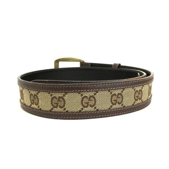 Vintage Brown Guccissima Leather Belt with Gold G Buckle - Picture 3 of 8